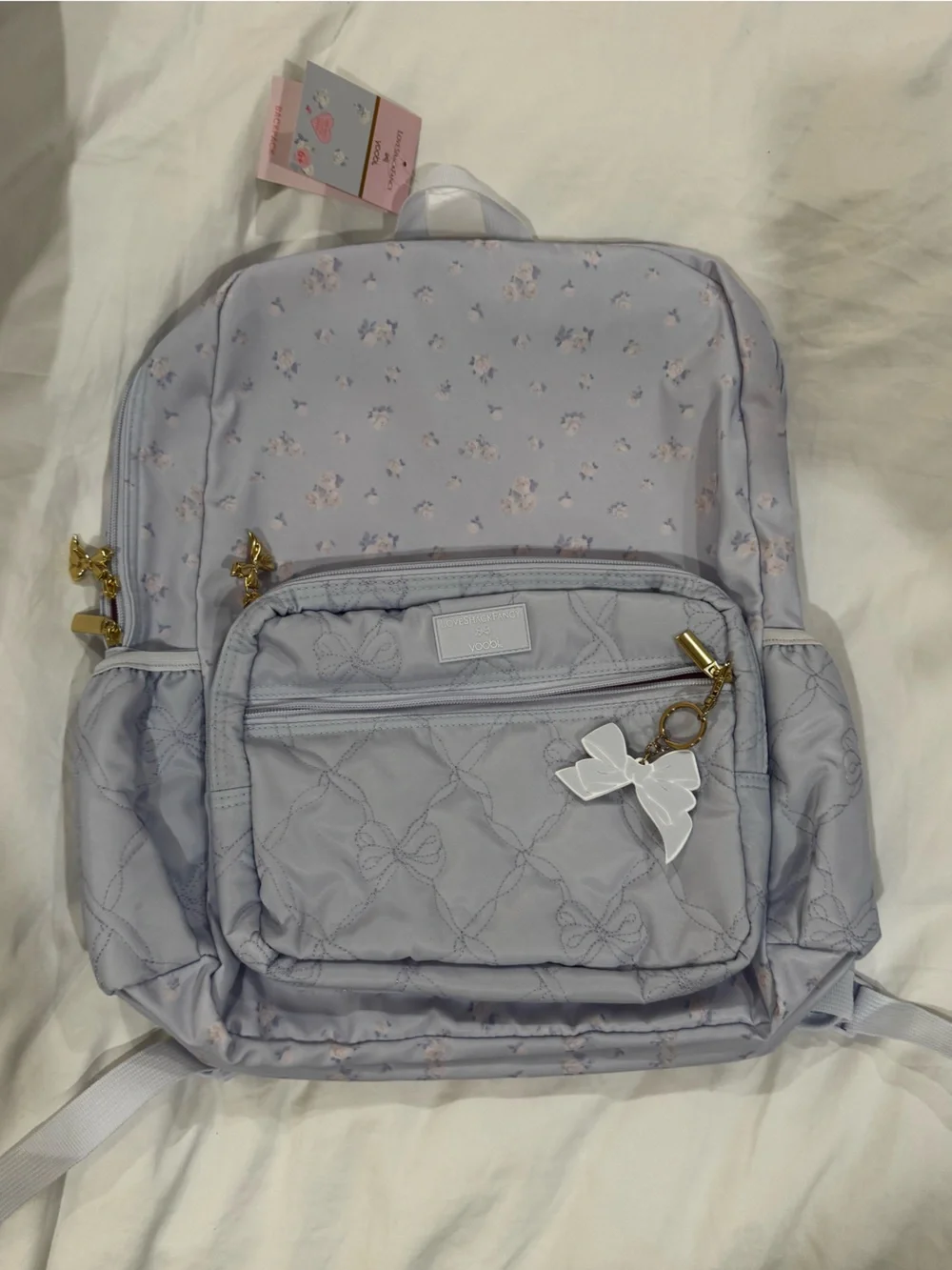 LoveShackFancy x Target - Yoobi Everblooming Rosettes Ditsy Backpack Breezy Blue